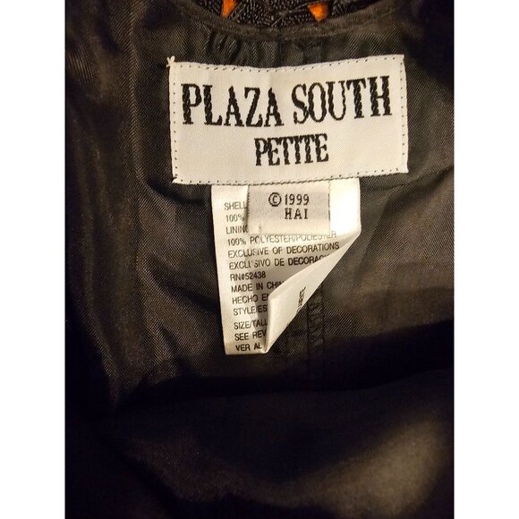 Vintage 1999 Plaza South Petite Black Lace Sleeveless Sheath Dress Size 8 - Picture 6 of 10